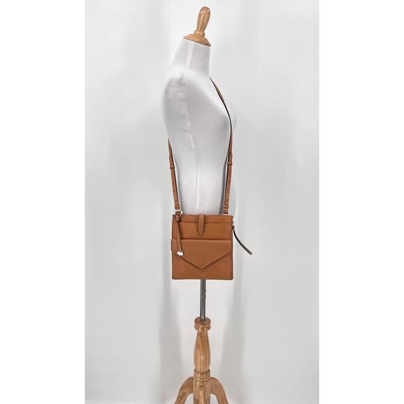 RADLEY LONDON Wilton Way Crossbody Tan Leather Slim Tab Travel Pockets NEW - Picture 4 of 16